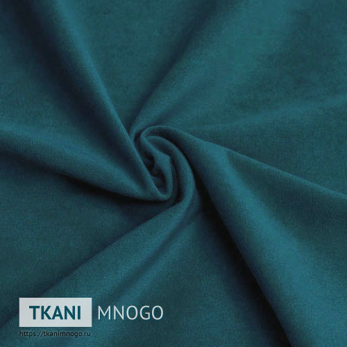 Фото ткани велюра “40” (однотонный голубой)