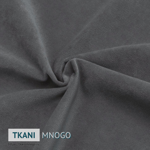 Фото внешнего вида велюра “19” (однотонный серый)