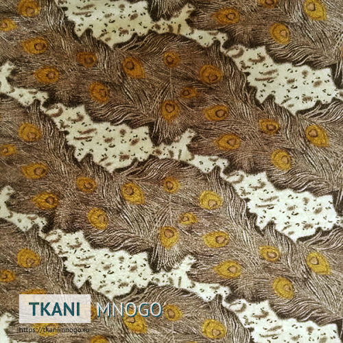 Фото ткани велюра “7461” (узор коричневый)