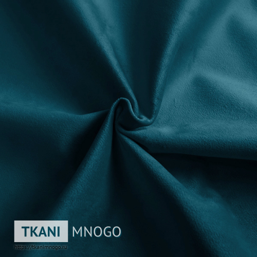 Фото ткани велюра “16B ” (однотонный зеленый, синий)