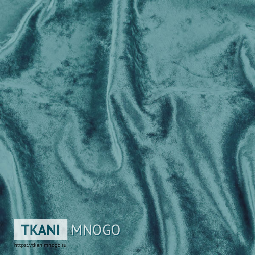 Фото ткани велюра “29” (однотонный зеленый)